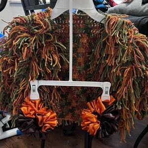 Multicolor Knit Fringe Sweater